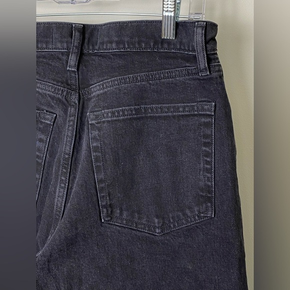 SALE. Abercrombie & Fitch Straight Charcoal Jeans with Split Hem - Picture 6 of 8